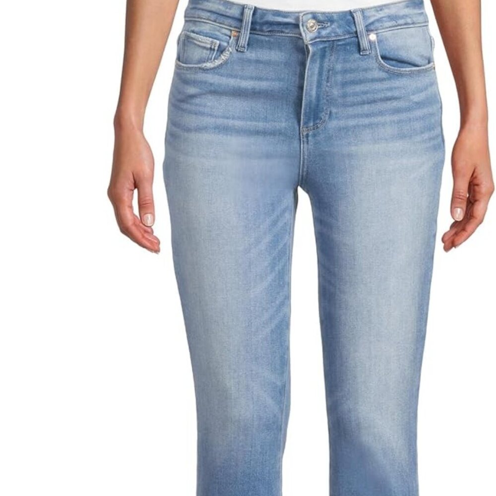PAIGE Women's Cindy Crop Seamed Bltlps Raw Hem